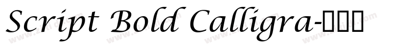 Script Bold Calligra字体转换
